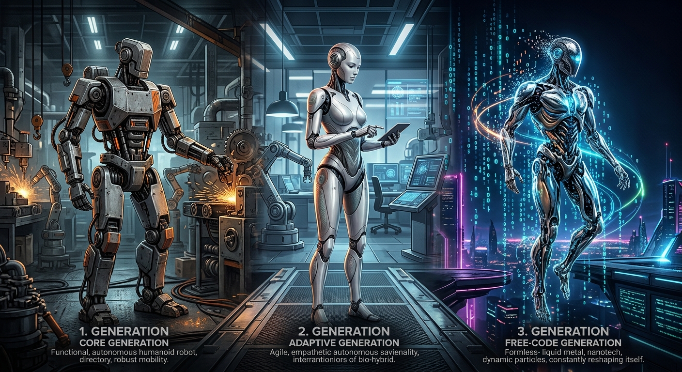 The Generations of Embodied Autonomous Agents